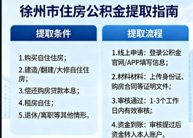 徐州市公积金提取的最新政策和流程
